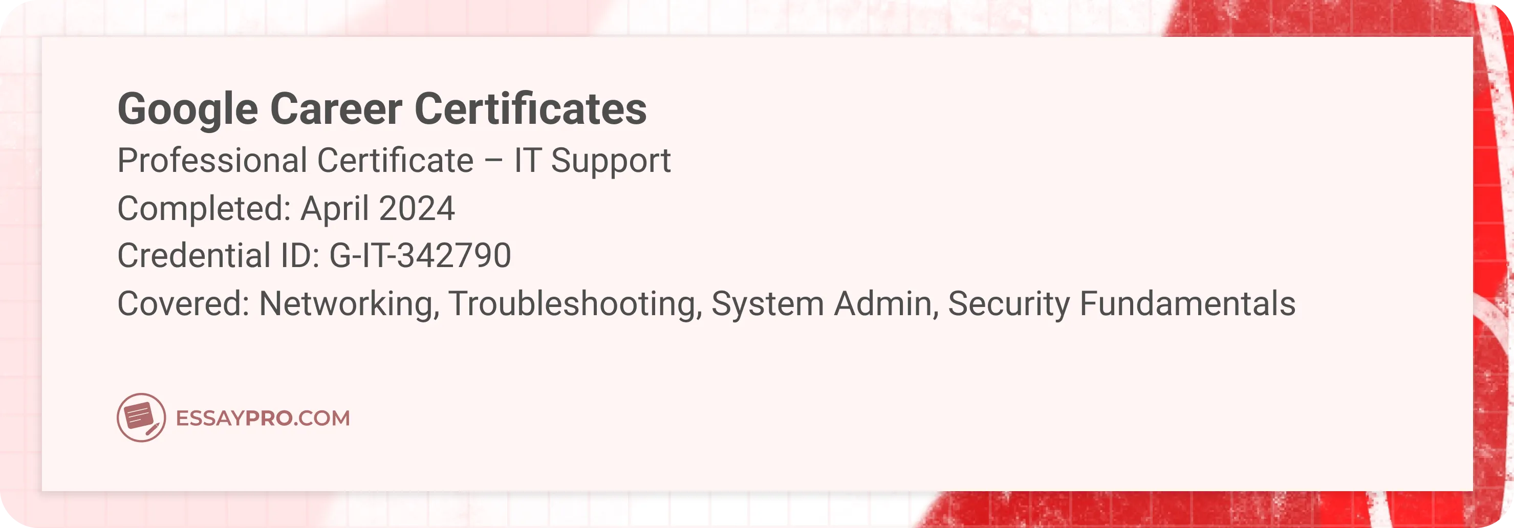 google career certificates